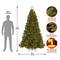 7.5 ft. Pre-lit Hinged North Valley Spruce Medium Artificial Christmas Tree, Clear Lights